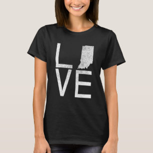 Camiseta Orgulloso Estados Unidos Fan Indiana Love Map Indi