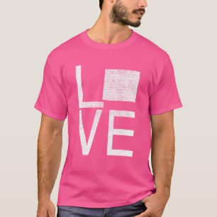 Camiseta Orgulloso Estados Unidos Fan Wyoming Love Map Wyom