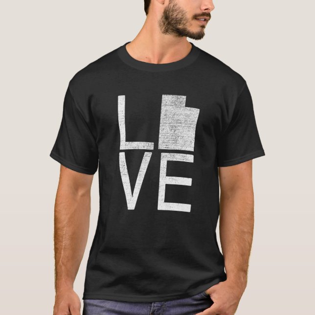 Camiseta Orgulloso Estadounidense Fan State Utah Love Map U (Anverso)