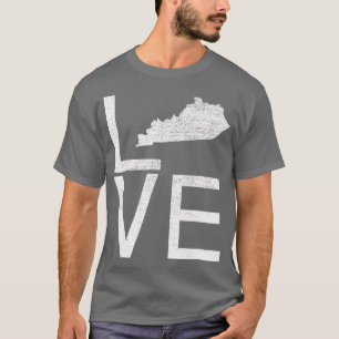 Camiseta Orgulloso Fan State Kentucky LOVE Map Kentucky