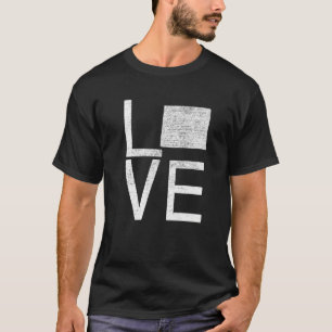 Camiseta Orgulloso fanático de EE. UU. Estado Wyoming Mapa