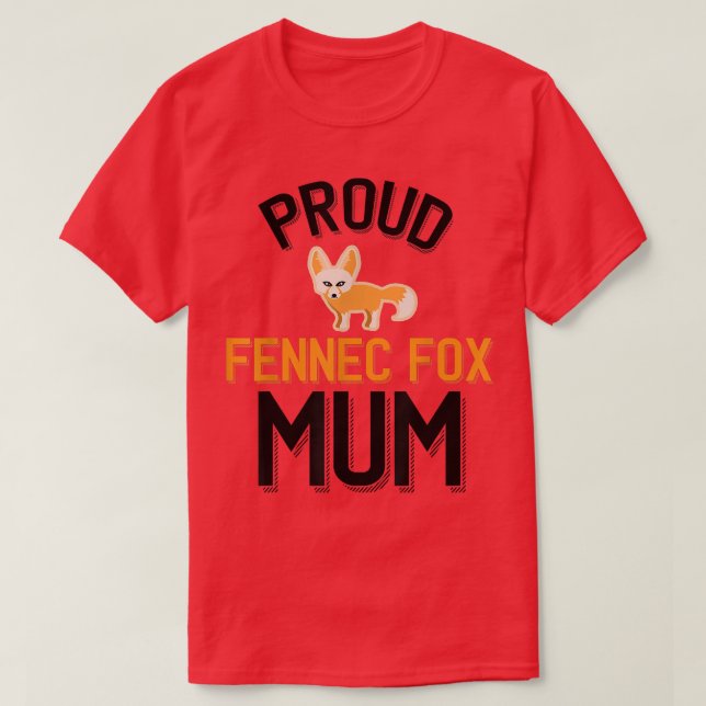 Camiseta Orgulloso Fennec Fo Mamá (Diseño del anverso)