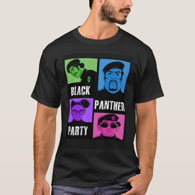 Camiseta Orgulloso Fiesta de la pantera de historia negra 1 (Anverso)