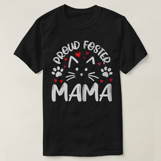 Camiseta Orgulloso Foster Mama Kitty Cat Rescate felino Reg (Diseño del anverso)