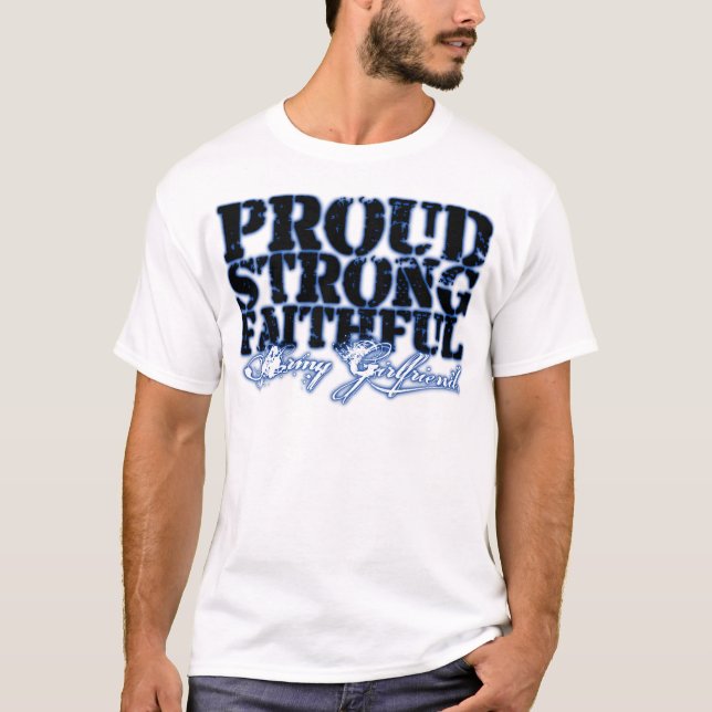 Camiseta Orgulloso, fuerte, fiel (Anverso)