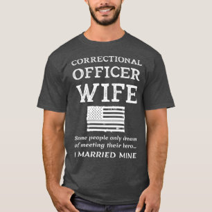 Camiseta Orgulloso funcionario penitenciario Esposa Guardia