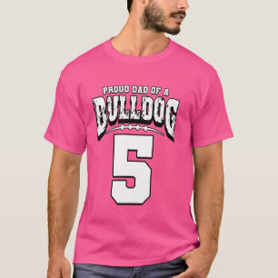 Camiseta Orgulloso Fútbol Bulldog Papá Del Jugador 5