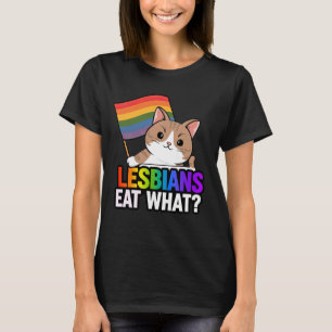 Camiseta Orgulloso gato divertido come lesbianas LGBT sarcá