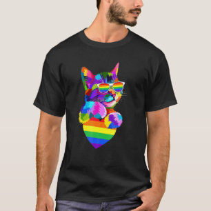 Camiseta Orgulloso Gato Lindo Orgullo Lgb Transgénero Bande