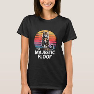 Camiseta Orgulloso gato Maine Coon Floof Retro Atardecer Fe
