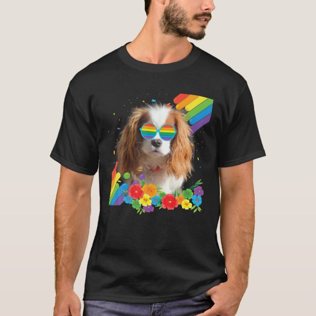 Camiseta Orgulloso Gay Cavalier King Charles Spaniel Dog (Anverso)