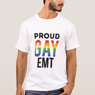 Camiseta Orgulloso Gay EMT Equipo Médico de Emergencia