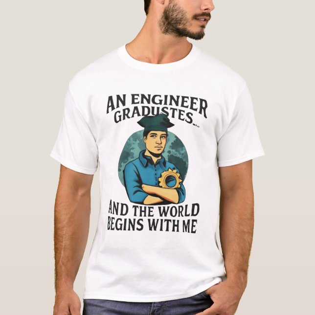 Camiseta Orgulloso Graduado de Ingeniería - Generador Futur (Anverso)