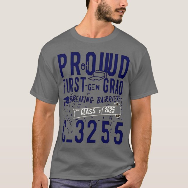 Camiseta Orgulloso Graduado T-Shirt de primer nivel - Clase (Anverso)