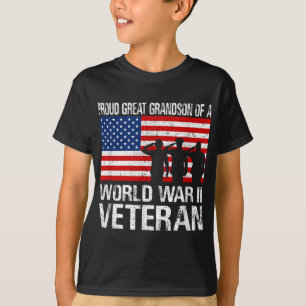 Camiseta Orgulloso Gran Abuelo De Un Veterano De La Familia