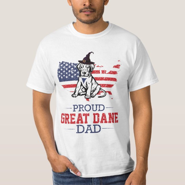 Camiseta Orgulloso Gran Dane Dad (Anverso)
