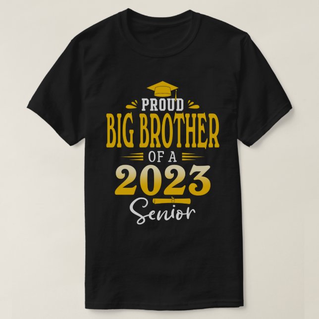 Camiseta Orgulloso GRAN HERMANO De Una Graduación Superior  (Diseño del anverso)