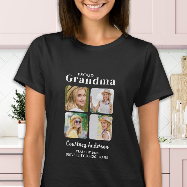Camiseta Orgulloso GRANDMA Personalizado moderno 4 Graduaci (Subido por el creador)