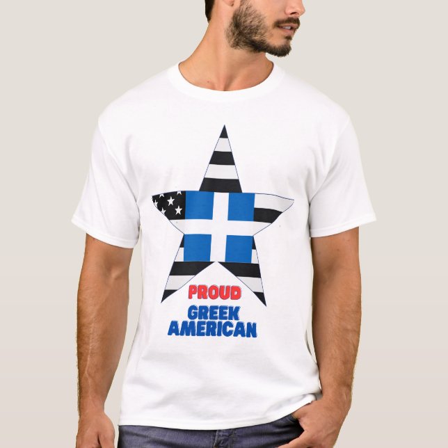 CAMISETA ORGULLOSO GRIEGO AMERICANO (Anverso)