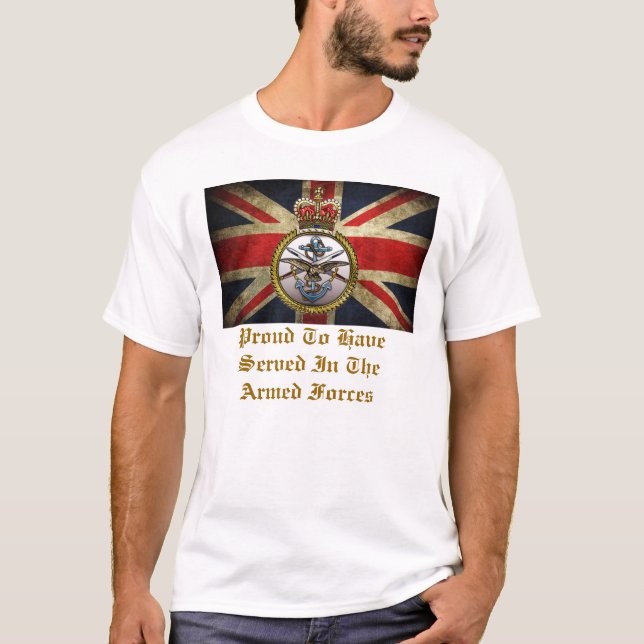 Camiseta Orgulloso haber servido en las fuerzas armadas de (Anverso)