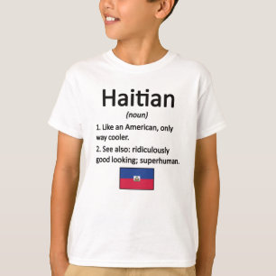 Camiseta Orgulloso haitiano reaccionó contra la bandera hai
