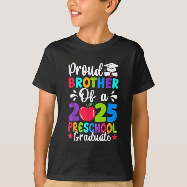 Camiseta Orgulloso Hermano Clase de Graduado de Preescolar  (Anverso)