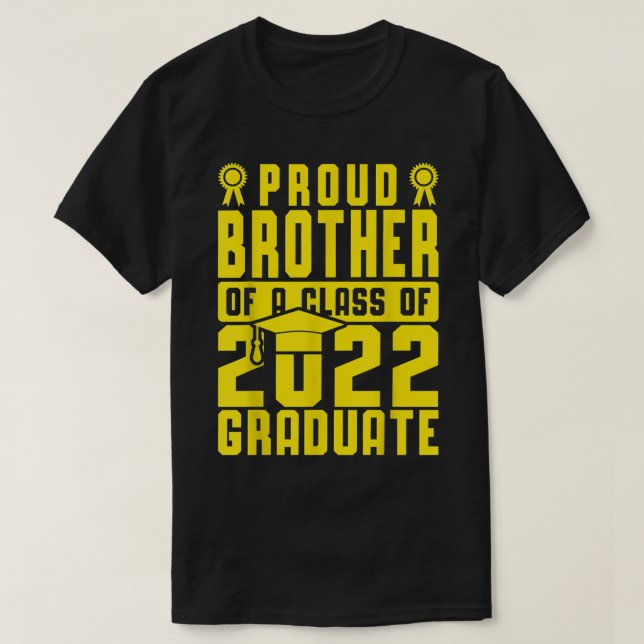 Camiseta Orgulloso Hermano De Clase De 2022 Graduado De Fam (Diseño del anverso)