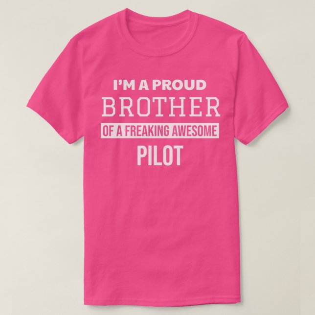 Camiseta Orgulloso hermano de piloto  (Diseño del anverso)