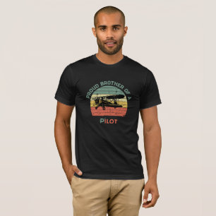 Camiseta Orgulloso Hermano de Piloto Personalizado Retro Vi
