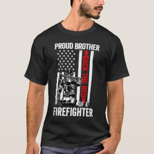 Camiseta Orgulloso Hermano De Un Bombero En La Red American