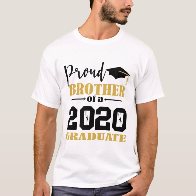 Camiseta Orgulloso hermano de un graduado de 2020 (Anverso)