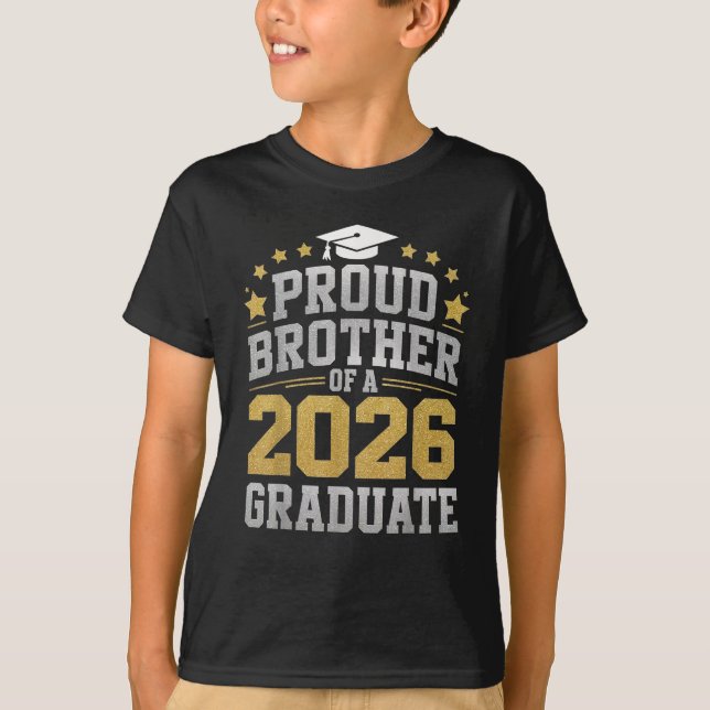 Camiseta Orgulloso hermano de un graduado de 2026 (Anverso)