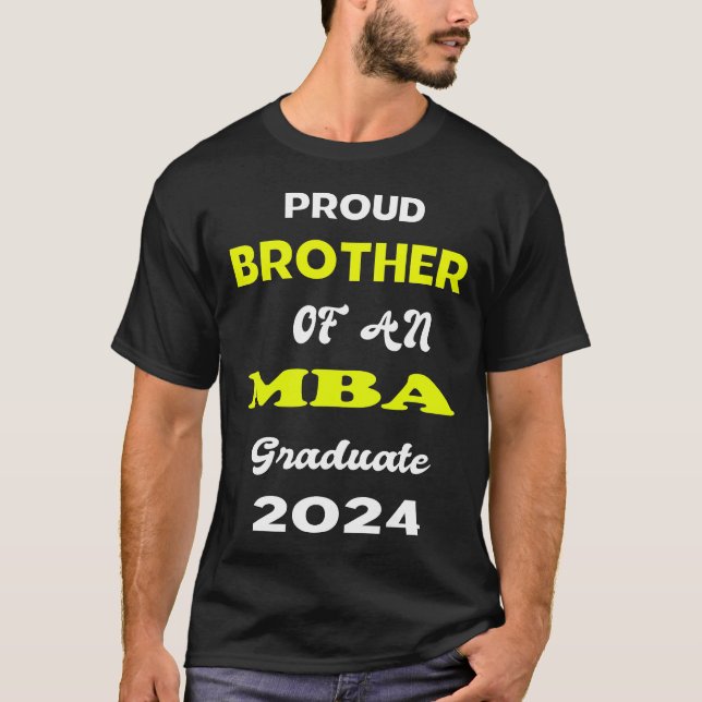 Camiseta Orgulloso hermano de un graduado de MBA 2024 (Anverso)