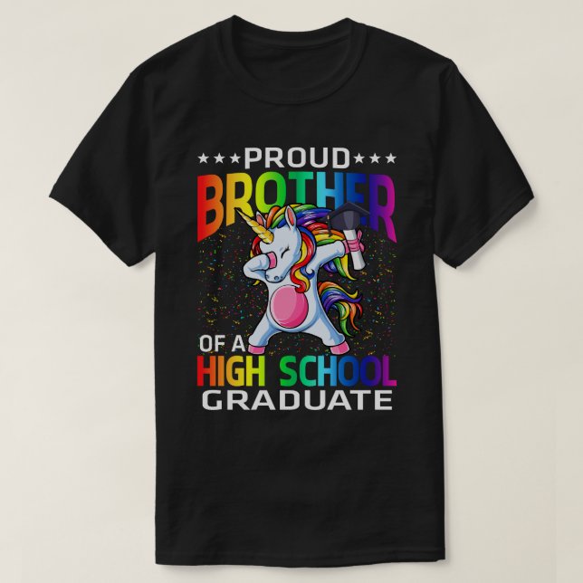 Camiseta Orgulloso Hermano De Un Graduado De Secundaria Uni (Diseño del anverso)