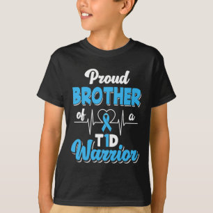 Camiseta Orgulloso Hermano De Un Guerrero Del T1d Diabetes 