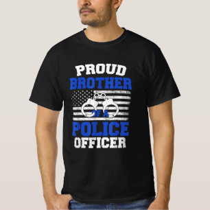 Camiseta Orgulloso Hermano De Un Oficial De Policía USA Pat