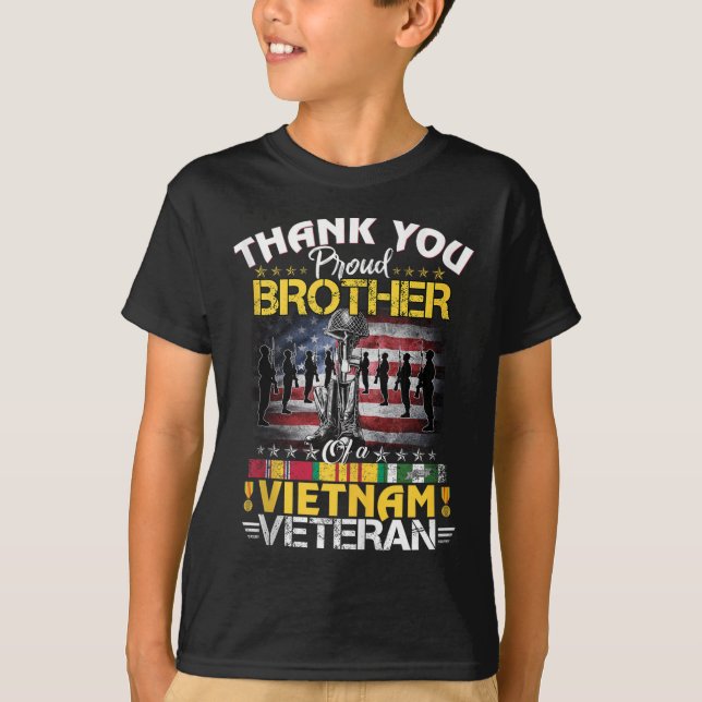 Camiseta Orgulloso Hermano De Un Veterano Vietnamita - Grac (Anverso)
