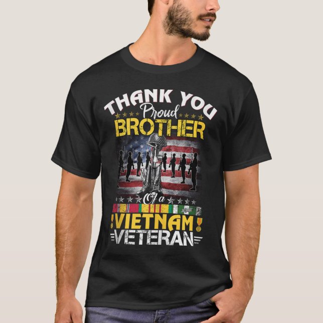 Camiseta Orgulloso Hermano De Un Veterano Vietnamita - Grac (Anverso)