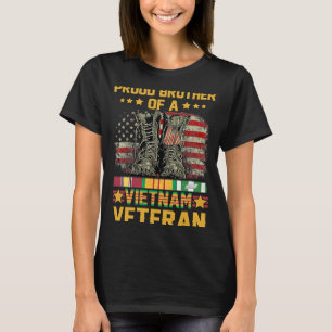 Camiseta Orgulloso Hermano De Una Veterana Bandera De Vietn