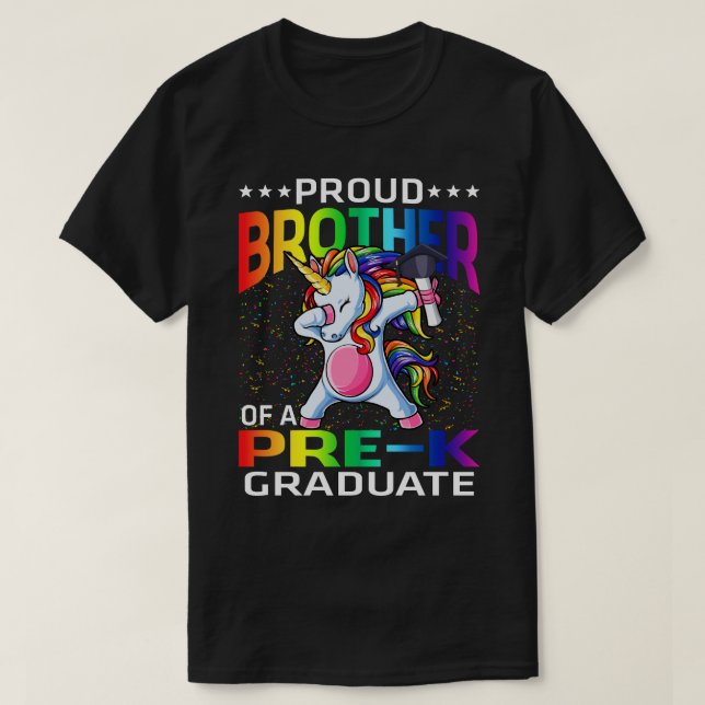 Camiseta Orgulloso Hermano De Unicornio, Un Graduado Preuni (Diseño del anverso)