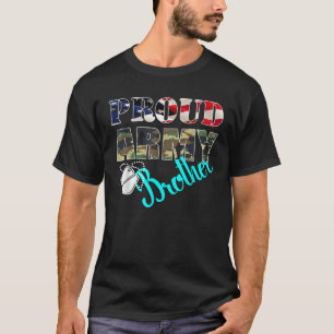 Camiseta Orgulloso Hermano Del Ejército Bandera Norteameric