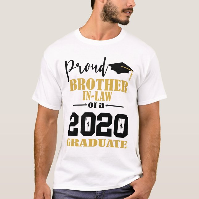Camiseta Orgulloso hermano en la ley de un graduado de 2020 (Anverso)
