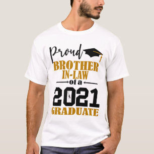 Camiseta Orgulloso hermano en la ley de un graduado de 2021
