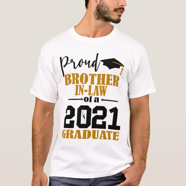 Camiseta Orgulloso hermano en la ley de un graduado de 2021 (Anverso)