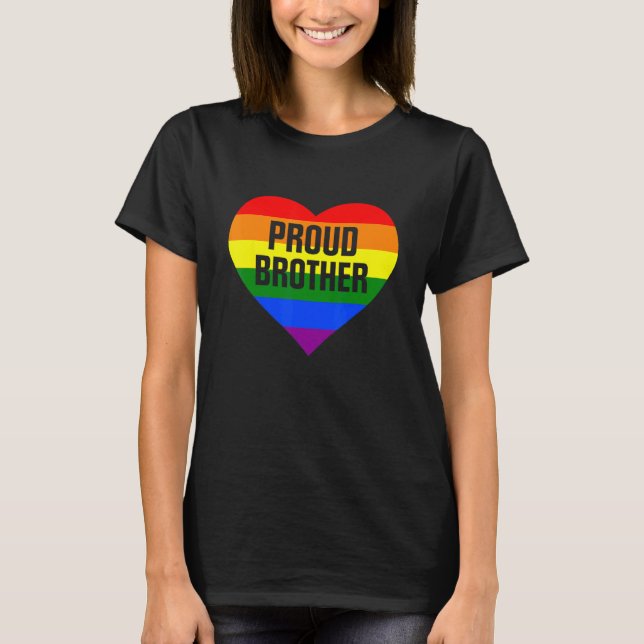 Camiseta Orgulloso Hermano Lgbt Orgullo de apoyo familiar O (Anverso)