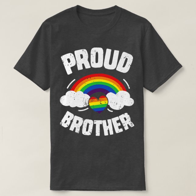 Camiseta Orgulloso hermano LGBT Orgullo gay para hombres (Diseño del anverso)