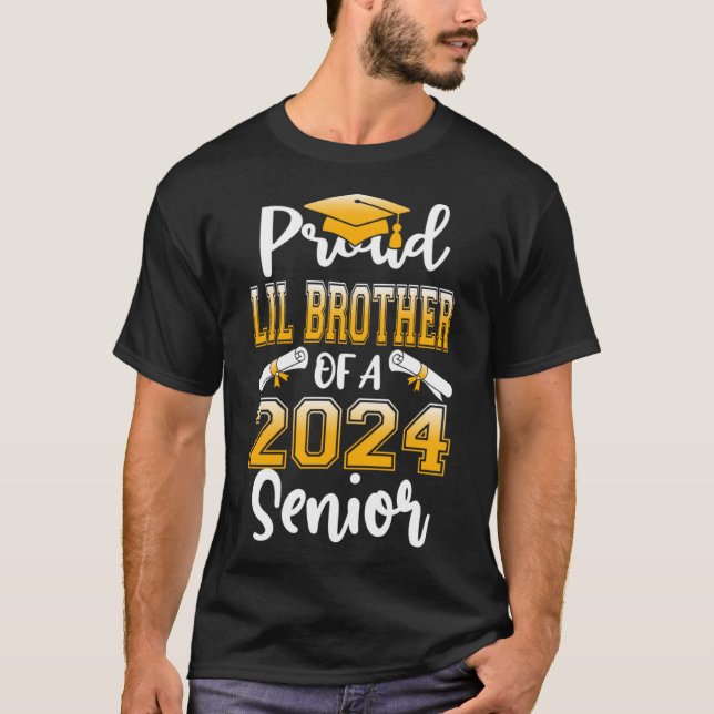 Camiseta Orgulloso Hermano Lil De Una Graduación Superior E (Anverso)