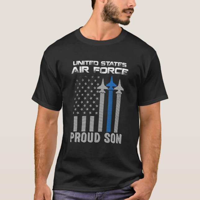 Camiseta Orgulloso hijo de la Fuerza Aérea de Estados Unido (Anverso)