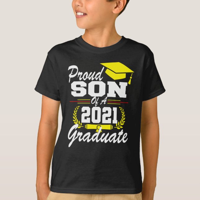 Camiseta Orgulloso hijo de un graduado en 2021  (Anverso)