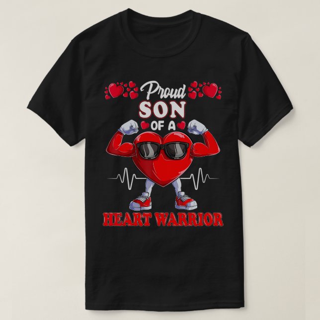 Camiseta Orgulloso hijo de un guerrero del corazón (Diseño del anverso)